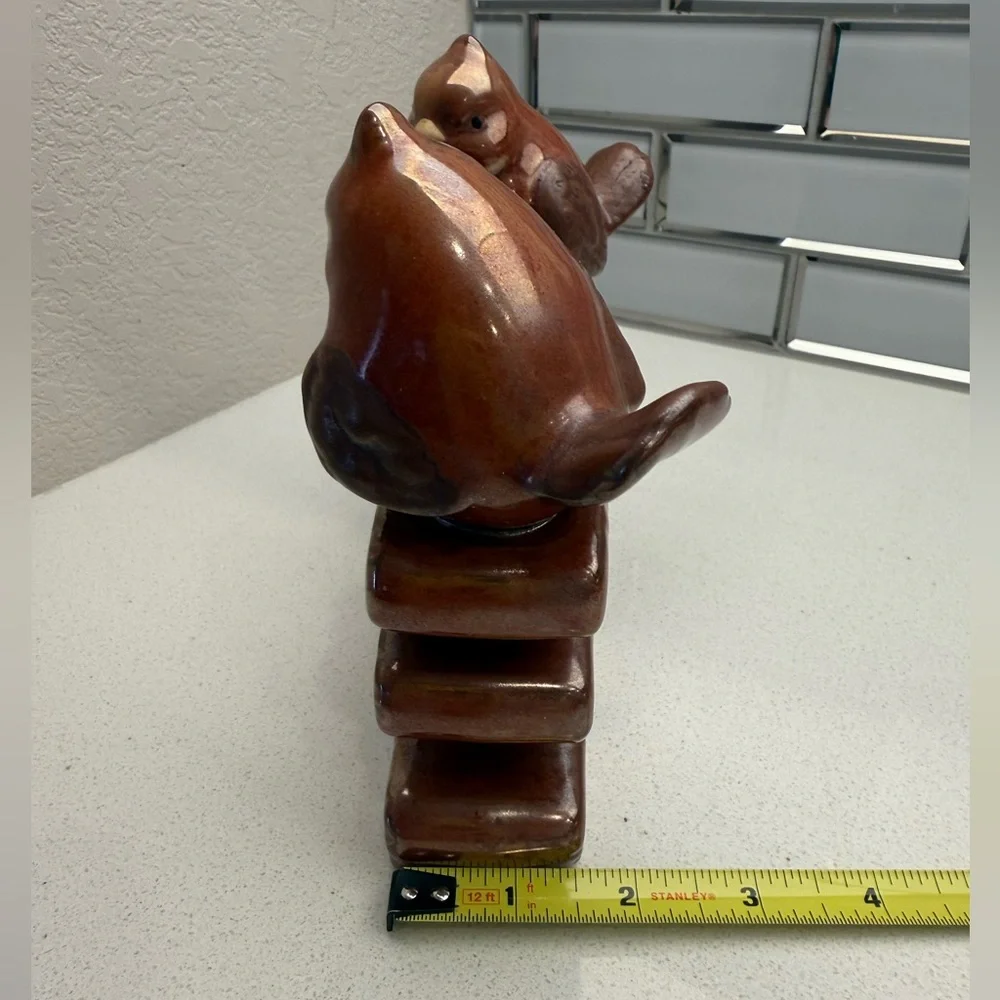 Vintage Pier 1 Glazed Ceramic Birds Figurine Hope